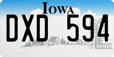 IA license plate DXD594