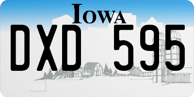 IA license plate DXD595