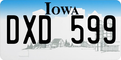 IA license plate DXD599