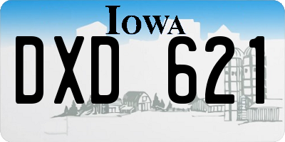 IA license plate DXD621
