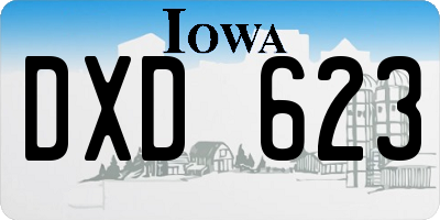 IA license plate DXD623