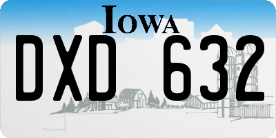 IA license plate DXD632