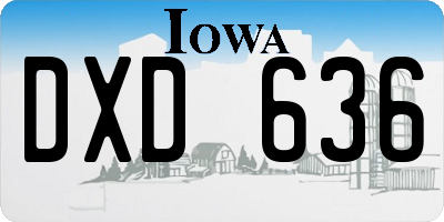 IA license plate DXD636