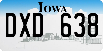 IA license plate DXD638