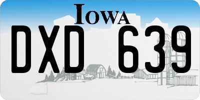 IA license plate DXD639
