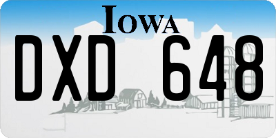 IA license plate DXD648