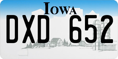 IA license plate DXD652