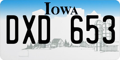 IA license plate DXD653