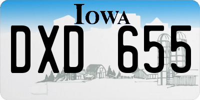 IA license plate DXD655