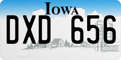 IA license plate DXD656