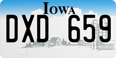 IA license plate DXD659
