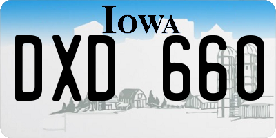 IA license plate DXD660