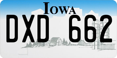 IA license plate DXD662
