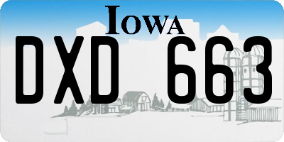 IA license plate DXD663