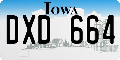 IA license plate DXD664