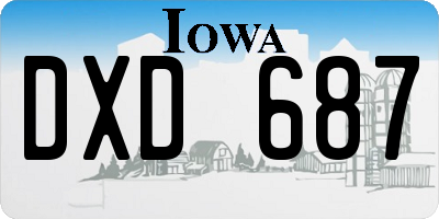 IA license plate DXD687