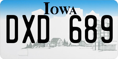 IA license plate DXD689