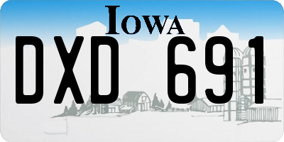 IA license plate DXD691