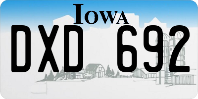 IA license plate DXD692