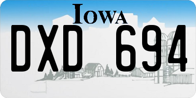 IA license plate DXD694