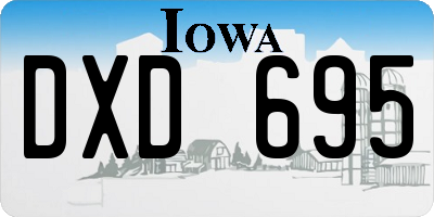 IA license plate DXD695