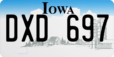 IA license plate DXD697