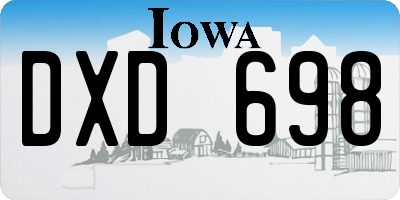 IA license plate DXD698