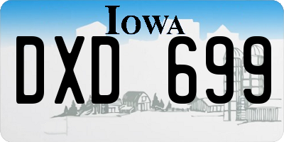 IA license plate DXD699