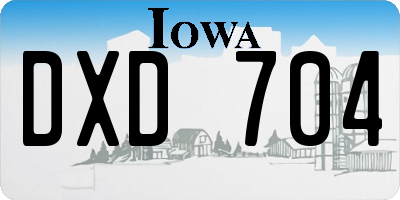 IA license plate DXD704