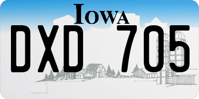 IA license plate DXD705