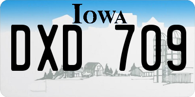 IA license plate DXD709
