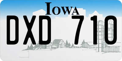 IA license plate DXD710