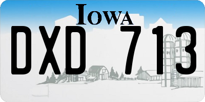 IA license plate DXD713