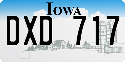 IA license plate DXD717