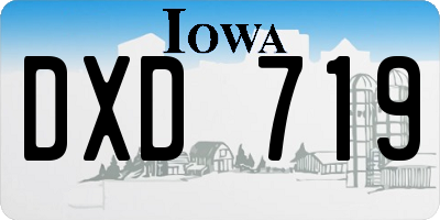 IA license plate DXD719