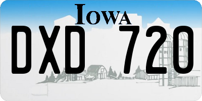 IA license plate DXD720
