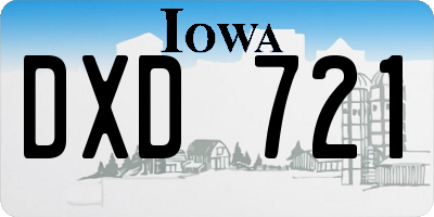 IA license plate DXD721
