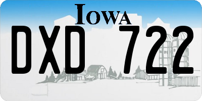 IA license plate DXD722