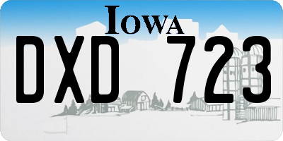 IA license plate DXD723