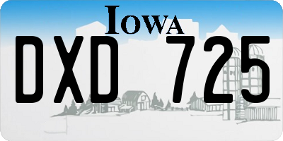 IA license plate DXD725