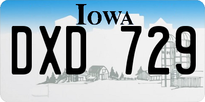 IA license plate DXD729