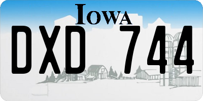 IA license plate DXD744