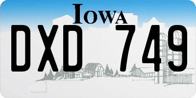 IA license plate DXD749