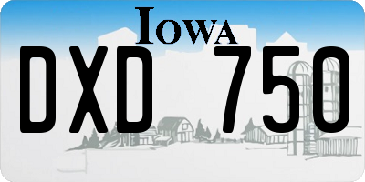 IA license plate DXD750