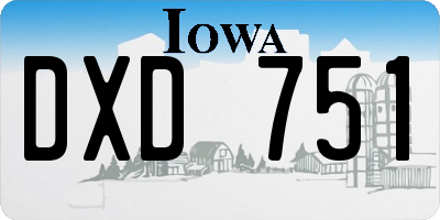 IA license plate DXD751