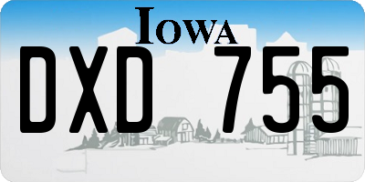 IA license plate DXD755