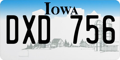 IA license plate DXD756
