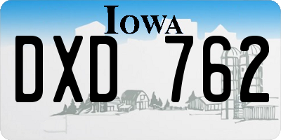 IA license plate DXD762