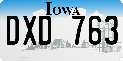 IA license plate DXD763