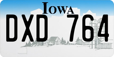 IA license plate DXD764